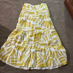House of Harlow 1960 Yellow and White Maxi Skirt